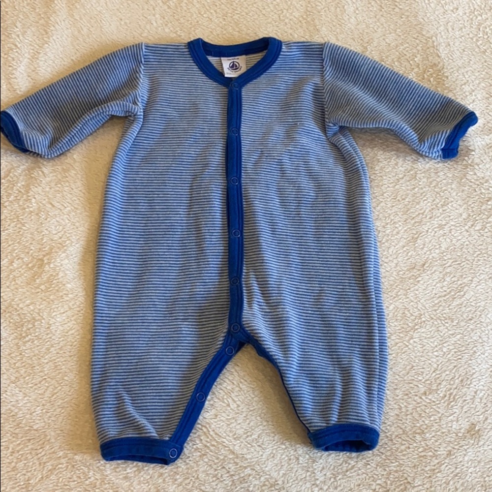 Petit Bateau velour onesie - 3m